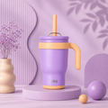 The 3N Nova Drinkbeker in Paars & Beige