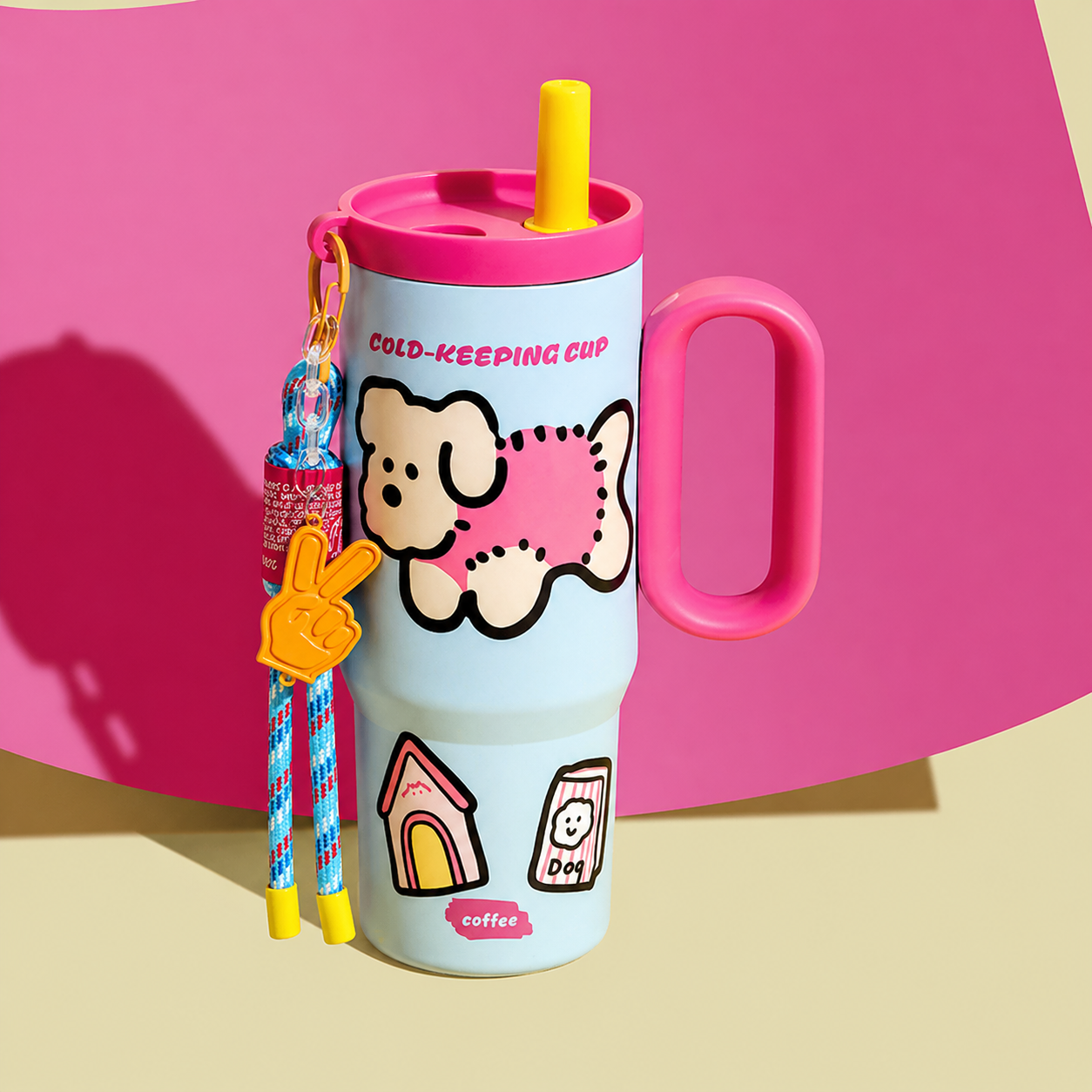 The Bubble Drinkbeker in Roze & Lichtblauw